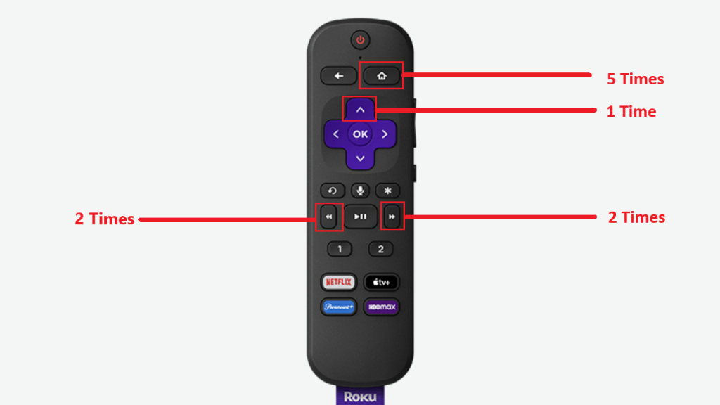 Use Remote shortcut to clear the cache on Sharp Roku TV