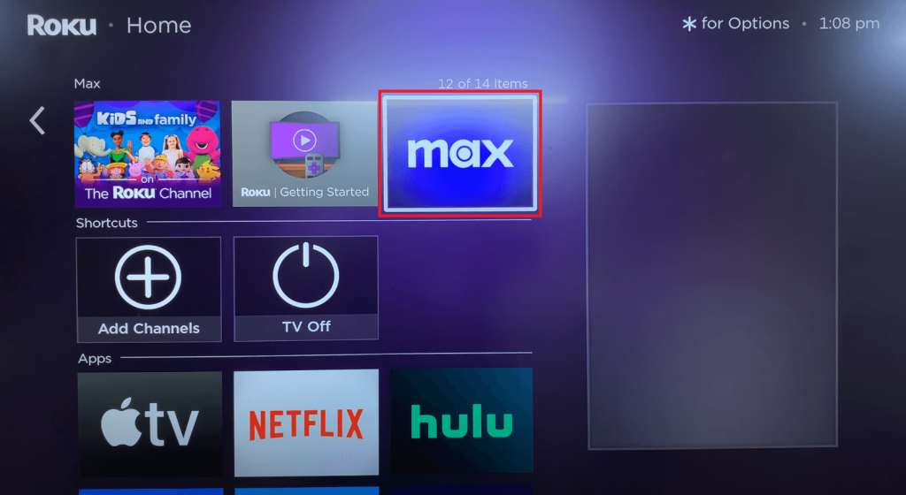 Choose the app that you want to delete on your Sharp TV