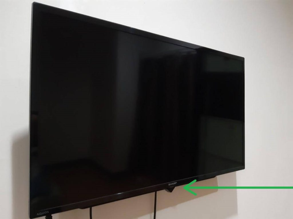 The Power Button on new model Sharp TVs will be at the center bottom