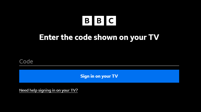 Activate BBC iPlayer on Sharp TV