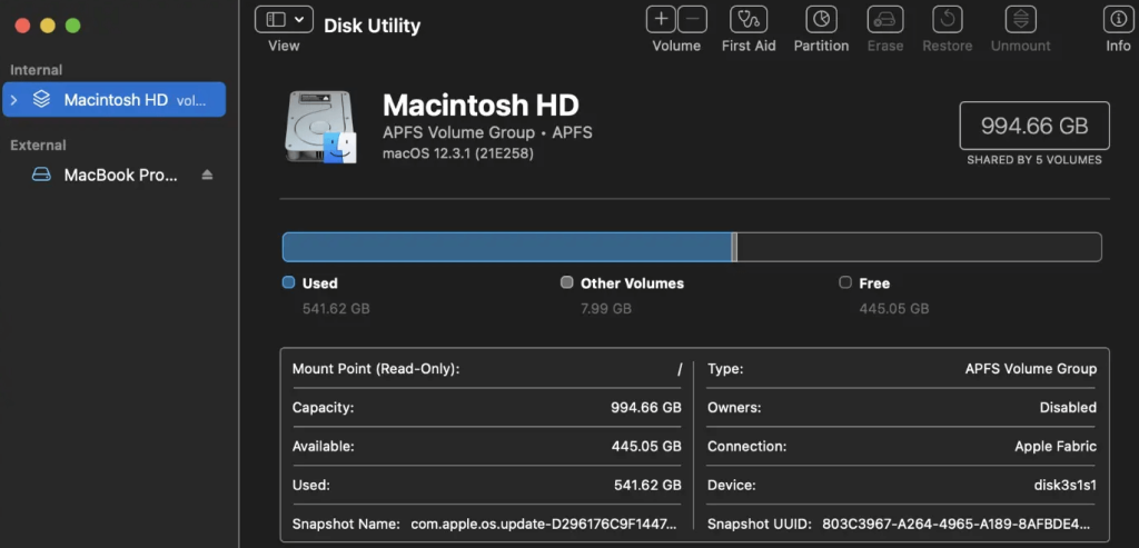 Open Disk Utility