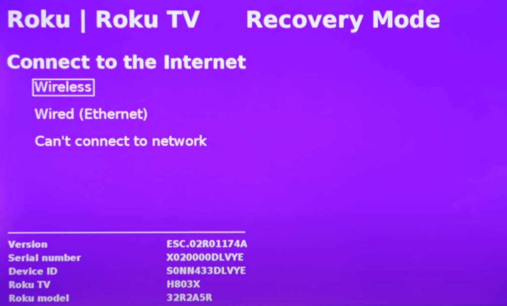 Connect your Roku TV to Internet