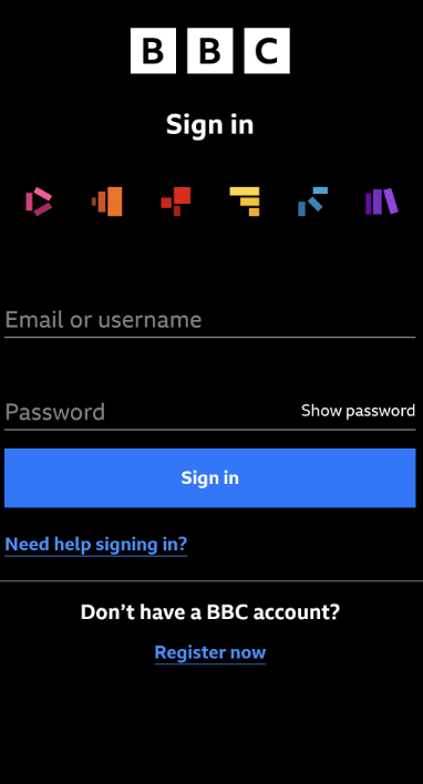 Sign in to stream BBC iPlayer on Sharp TV
