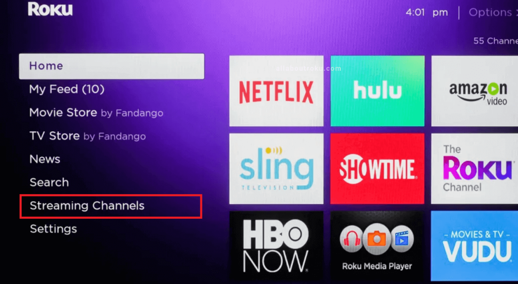 Select Streaming Channels