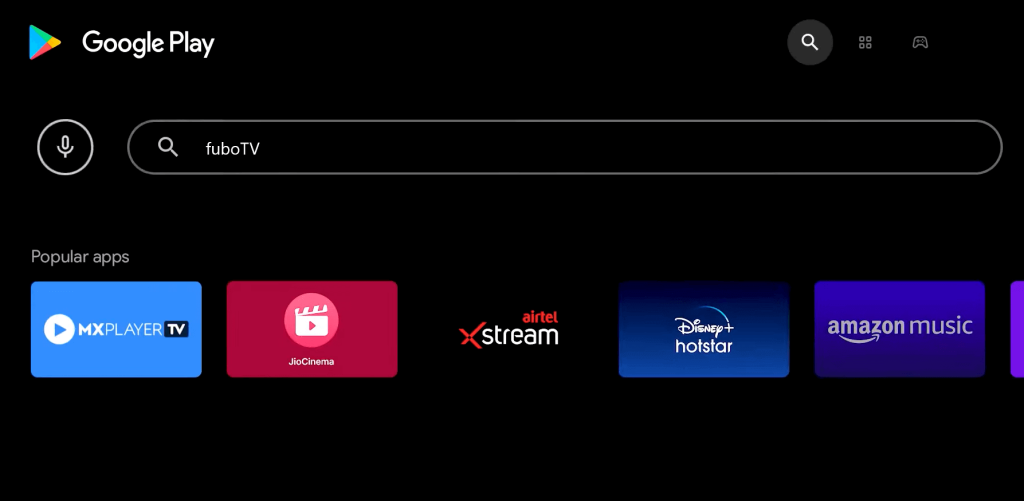 Look for the fuboTV app