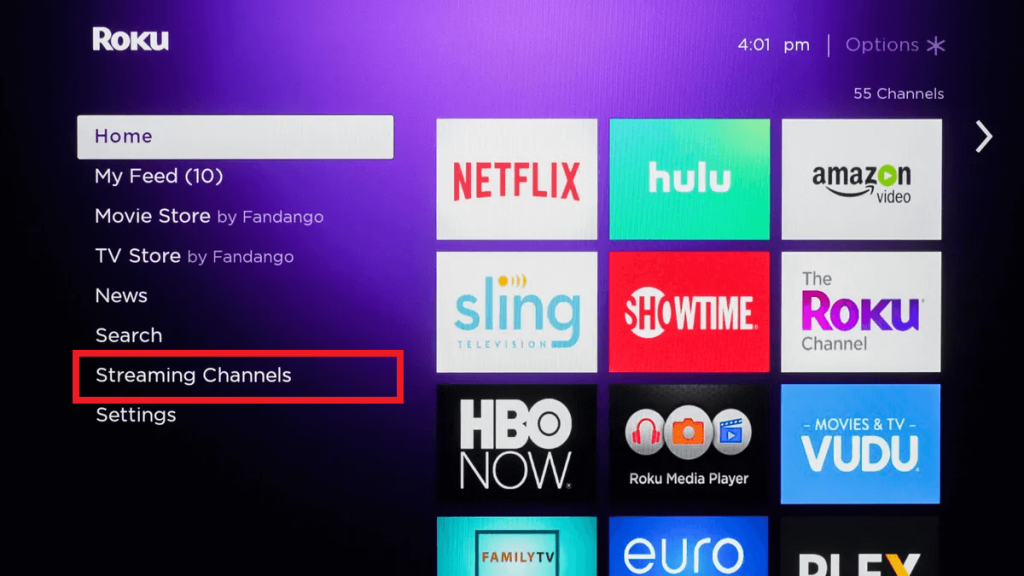 Select Streaming Channels